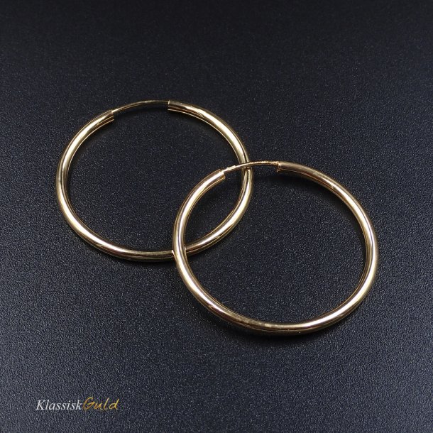 8 kt. Guldcreoler / Hoops 2,0/30mm