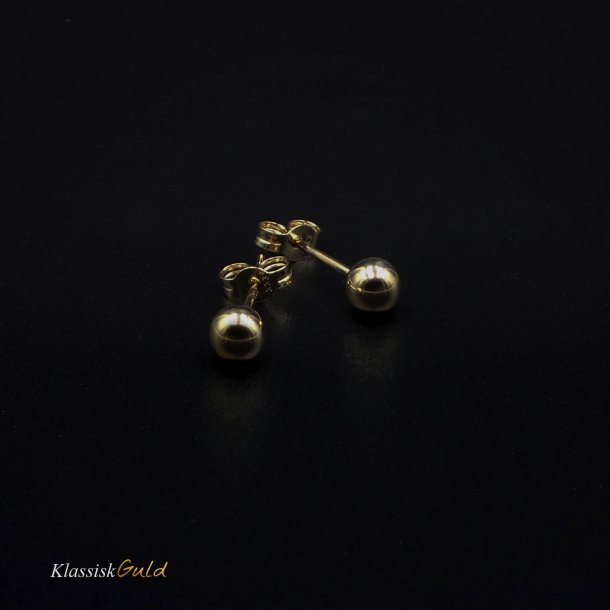 8 kt. Guld restikkere med 4,0mm kugle
