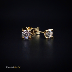 8 kt. Guld�resticks med 4,5mm zirkonia 4 grabber