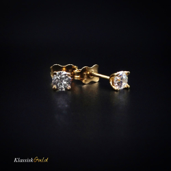 14 kt. Guld�resticks med 4,5mm zirkonia 4 grabber