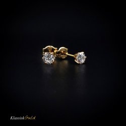 8 kt. Guldresticks med 3,0mm zirkonia 6 grabber