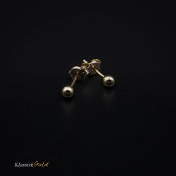 14 kt. Guld restikkere med 3,0mm kugle