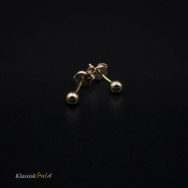 14 kt. Guld restikkere med 3,0mm kugle