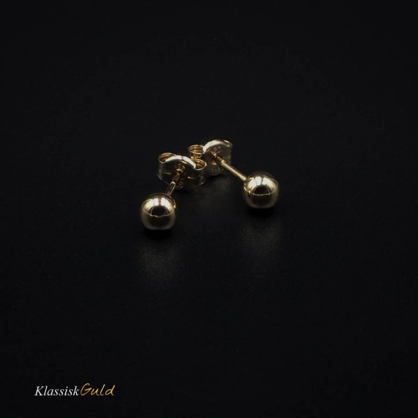 14 kt. Guld restikkere med 4,0mm kugle