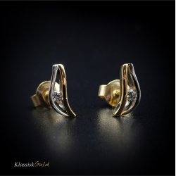 14 kt. Guld resticks med 0,05 ct. diamant