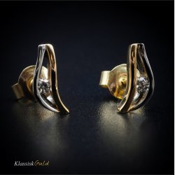 14 kt. Guld resticks med 0,05 ct. diamant