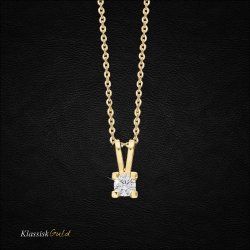 14 kt. Eternity diamant vedhng 0,20ct. 4/Grab