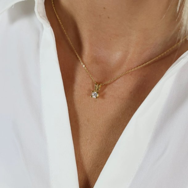 14 kt. Eternity diamant vedhng 0,20ct. 4/Grab