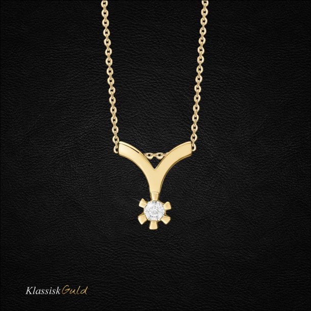 14 kt. Eternity diamant vedhng 0,10ct. 6/Grab