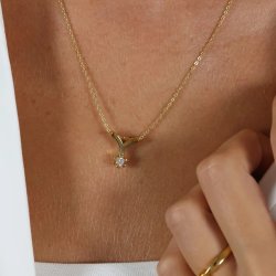 14 kt. Eternity diamant vedhng 0,10ct. 6/Grab