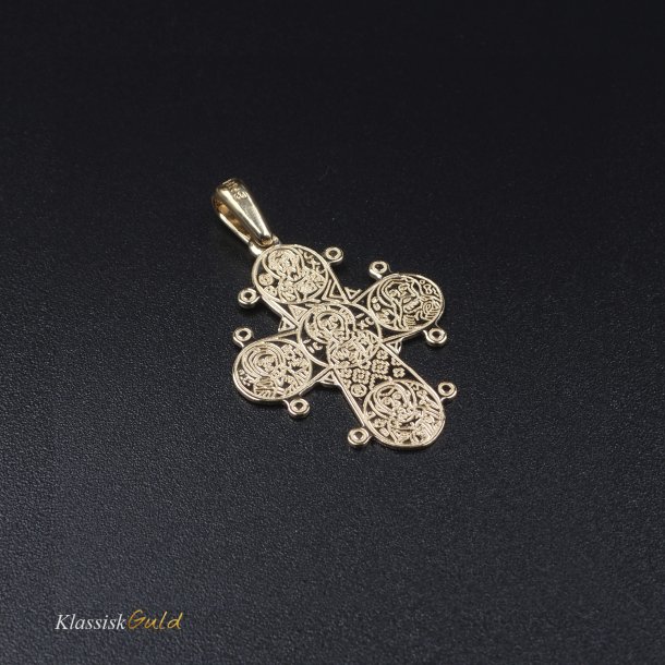 8 kt. Guld Dagmarkors De5 15mm