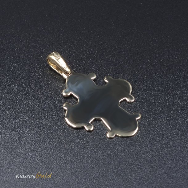 8 kt. Guld Dagmarkors Blank 20mm