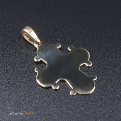 8 kt. Guld Dagmarkors Blank 25mm