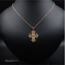 8 kt. Guld Dagmarkors Blank 30mm