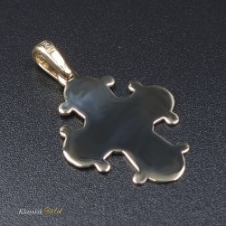 8 kt. Guld Dagmarkors Blank 30mm