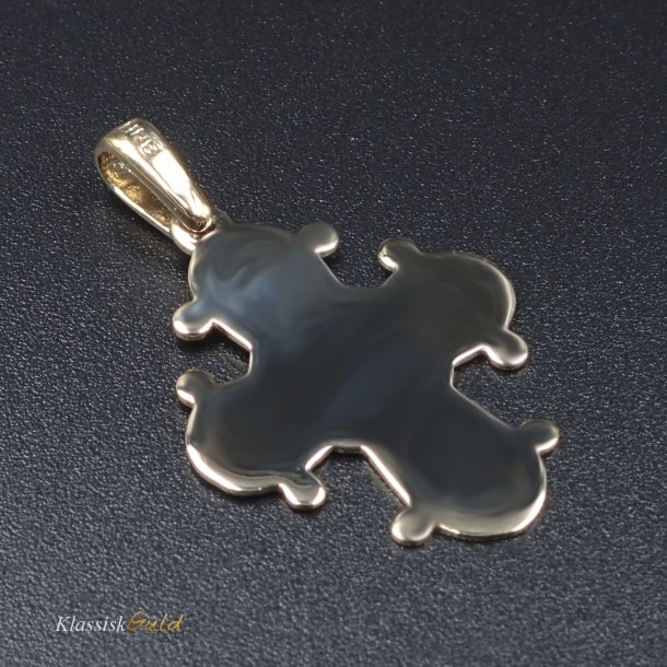 8 kt. Guld Dagmarkors Blank 30mm