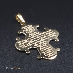 8 kt. Guld Dagmarkors Fadervor 30mm