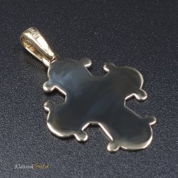 8 kt. Guld Dagmarkors Blank 35mm