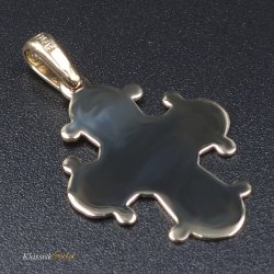 8 kt. Guld Dagmarkors Blank 40mm