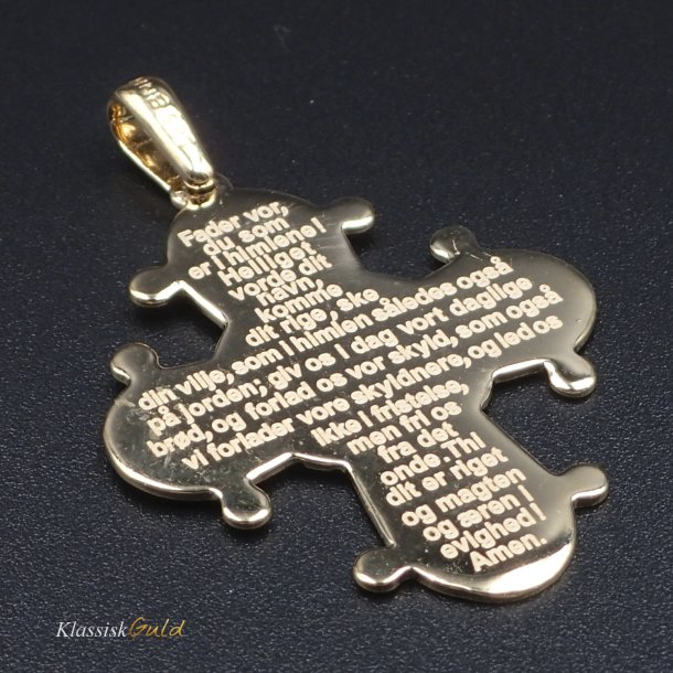 8 kt. Guld Dagmarkors Fadervor 40mm