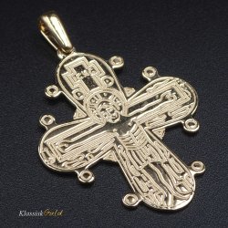 8 kt. Guld Dagmarkors Blank 40mm