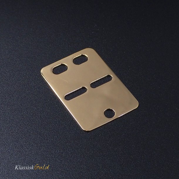 14 kt. Guld ID-plade blank 22x34mm