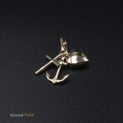 8 kt. Guld Tro H�b K�rlighed 8x13mm