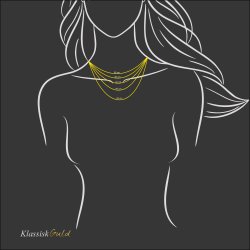 8 kt. Guldhalskde - Anker-rund med kugler