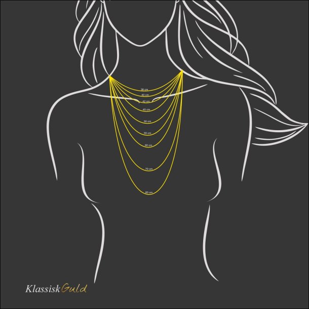 14 kt. Guldhalskde - Panser-facet - Trd:0,85 Bredde:2,7mm