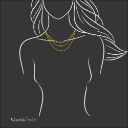 14 kt. Guldhalskde - Bismark - Bredde:6,1mm