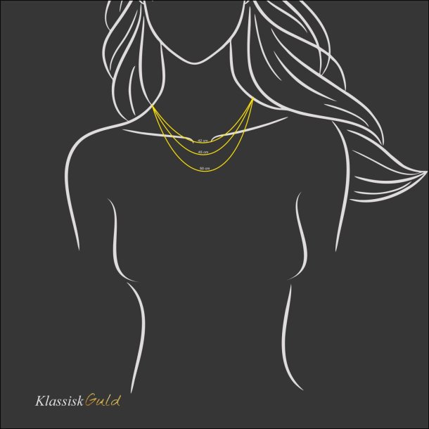 14 kt. Guldhalskde - Bismark - Bredde:6,1mm